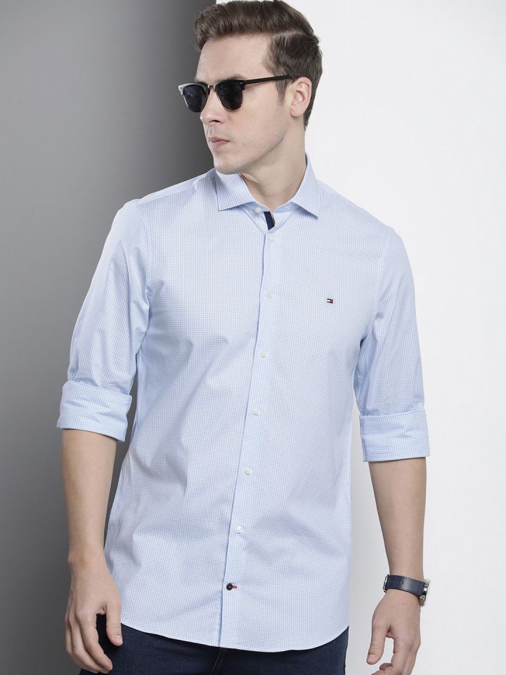 Buy Tommy Hilfiger Stretch Slim Fit Pure Cotton Checked Casual
