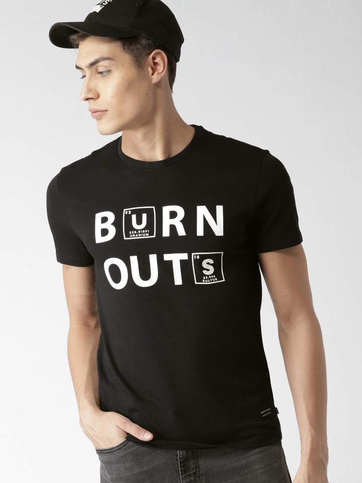 Buy Levis Men Black Printed Round Neck 