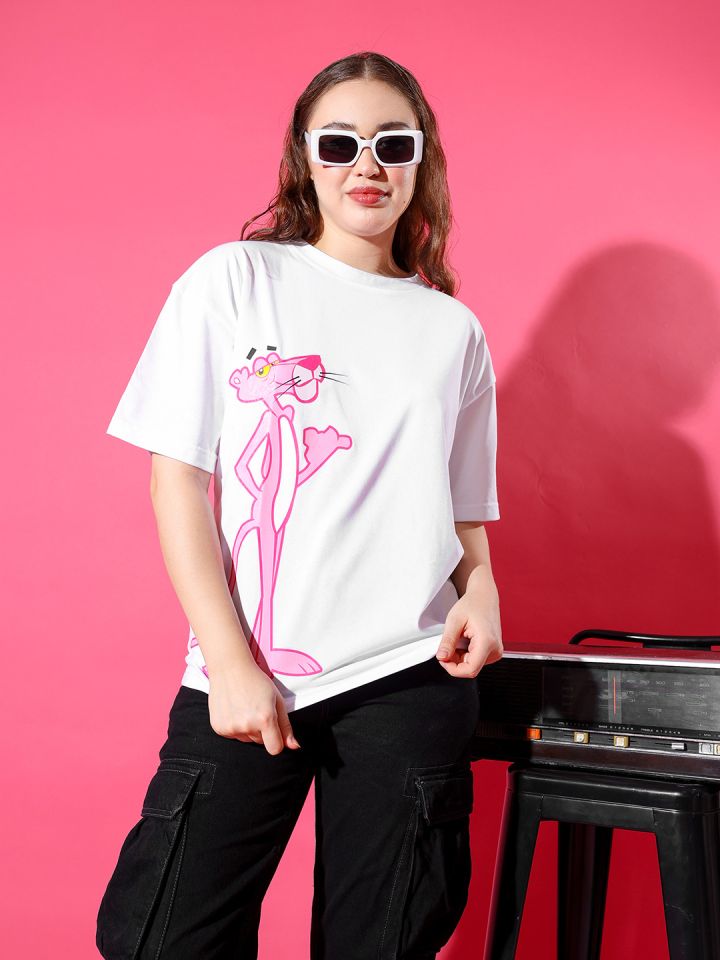 Pink t shirt with print top