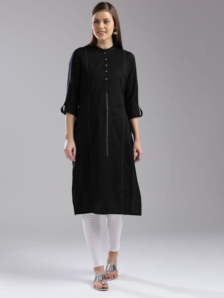W sales kurta black