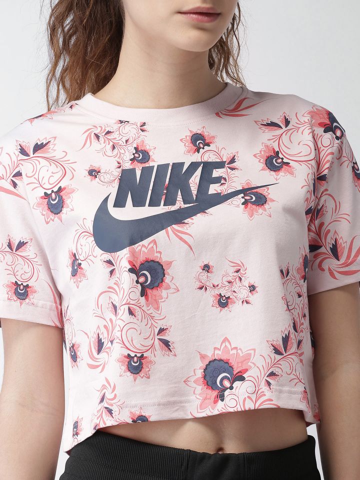 Nike floral crop top outlet