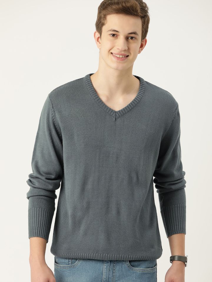 Buy Mast Harbour Acrylic Solid Pullover Sweaters for Men