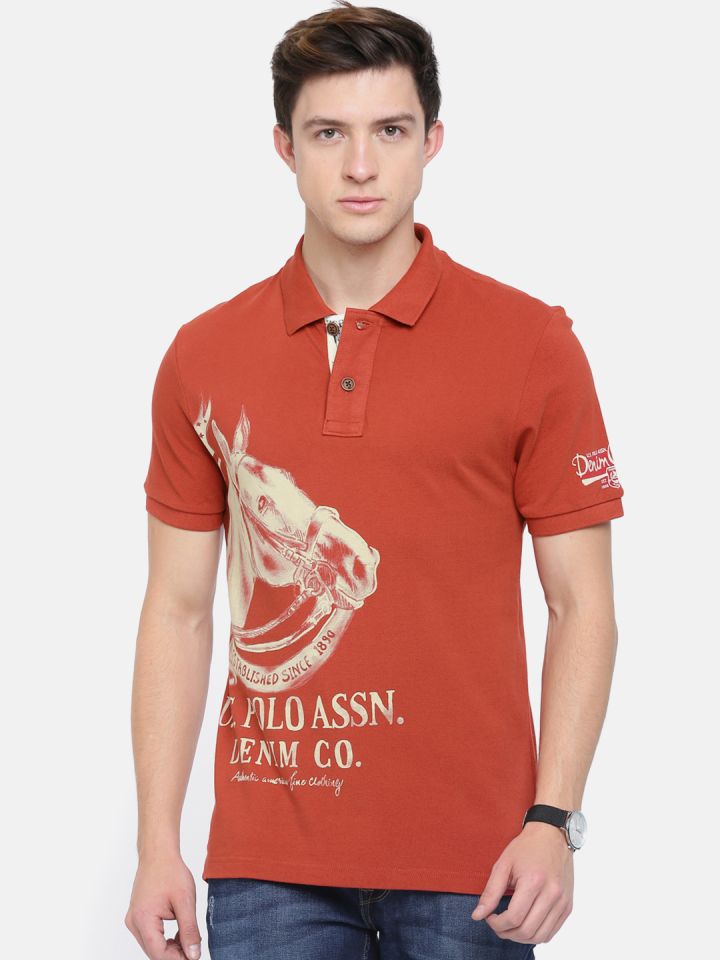 us polo t shirts myntra