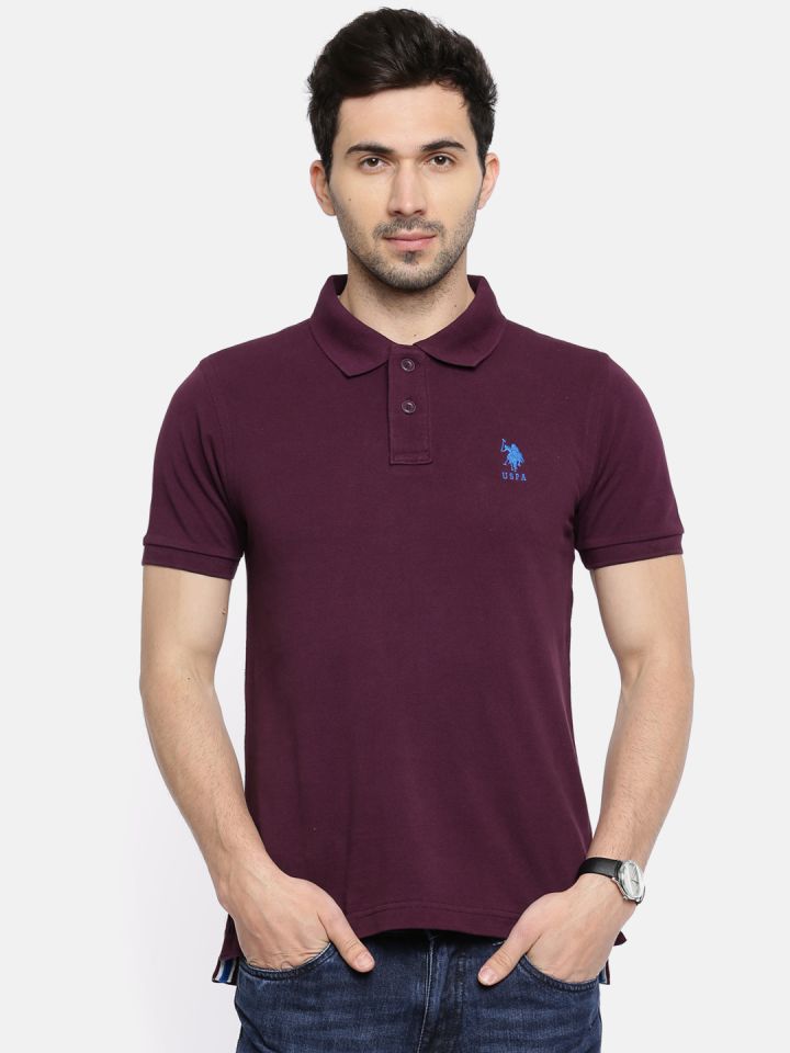 Buy U.S. POLO ASSN. Solid Cotton Polo Men's T-Shirt