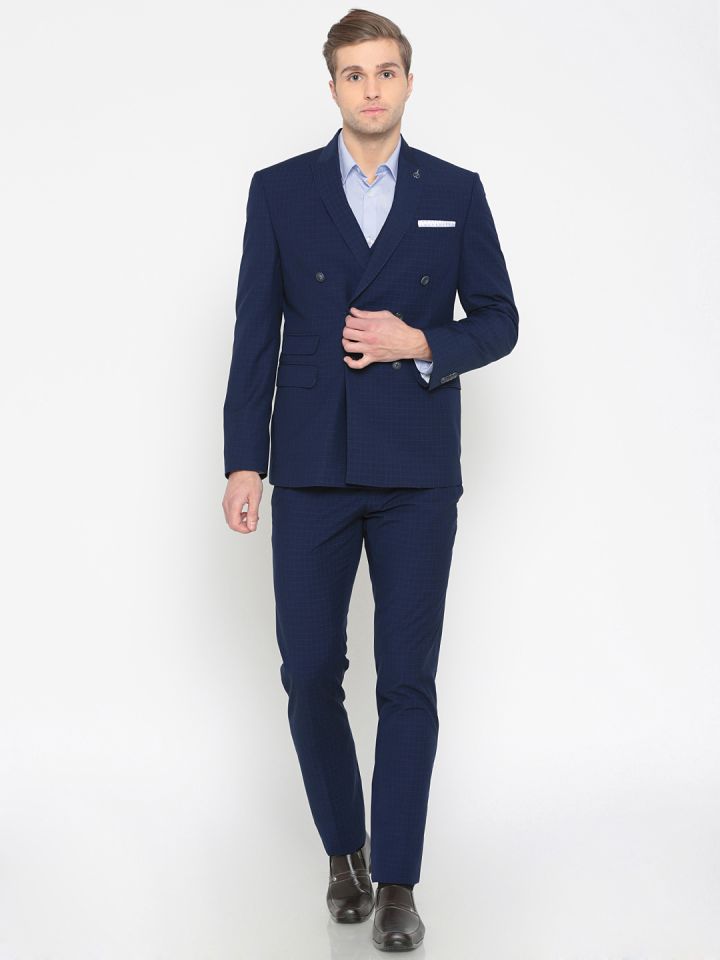 Van heusen hotsell blue check suit