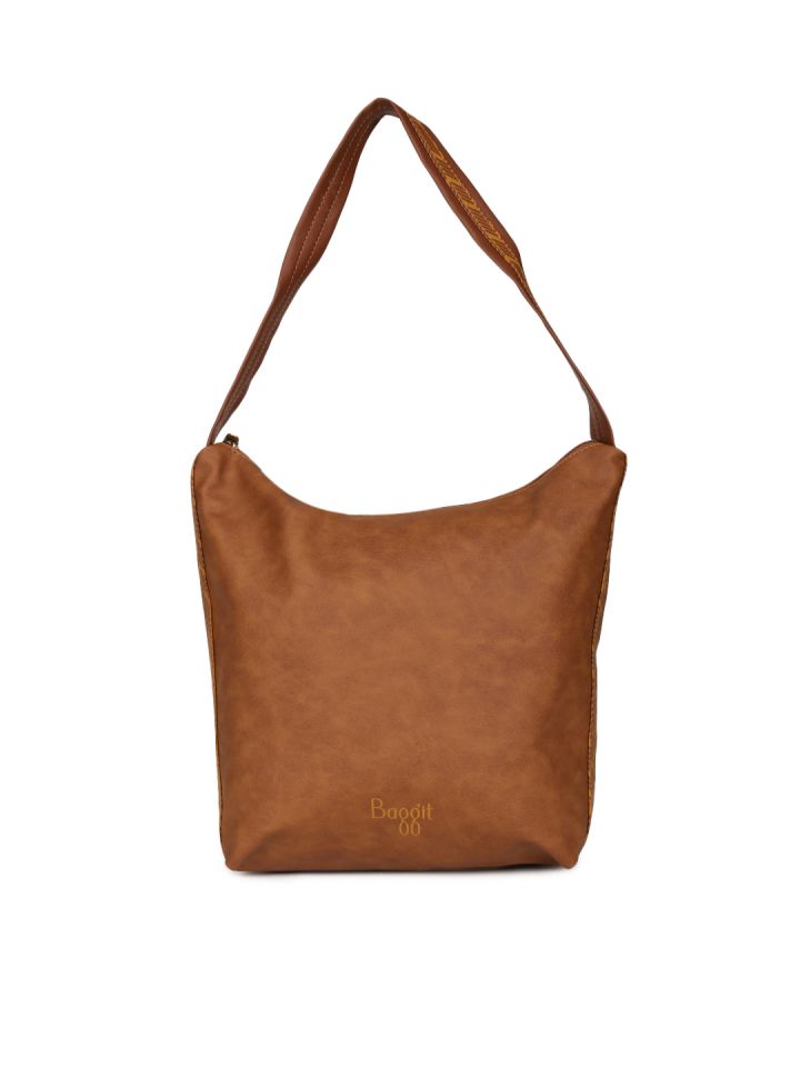 Buy Baggit Brown Solid Shoulder Bag Handbags for Women 2368442