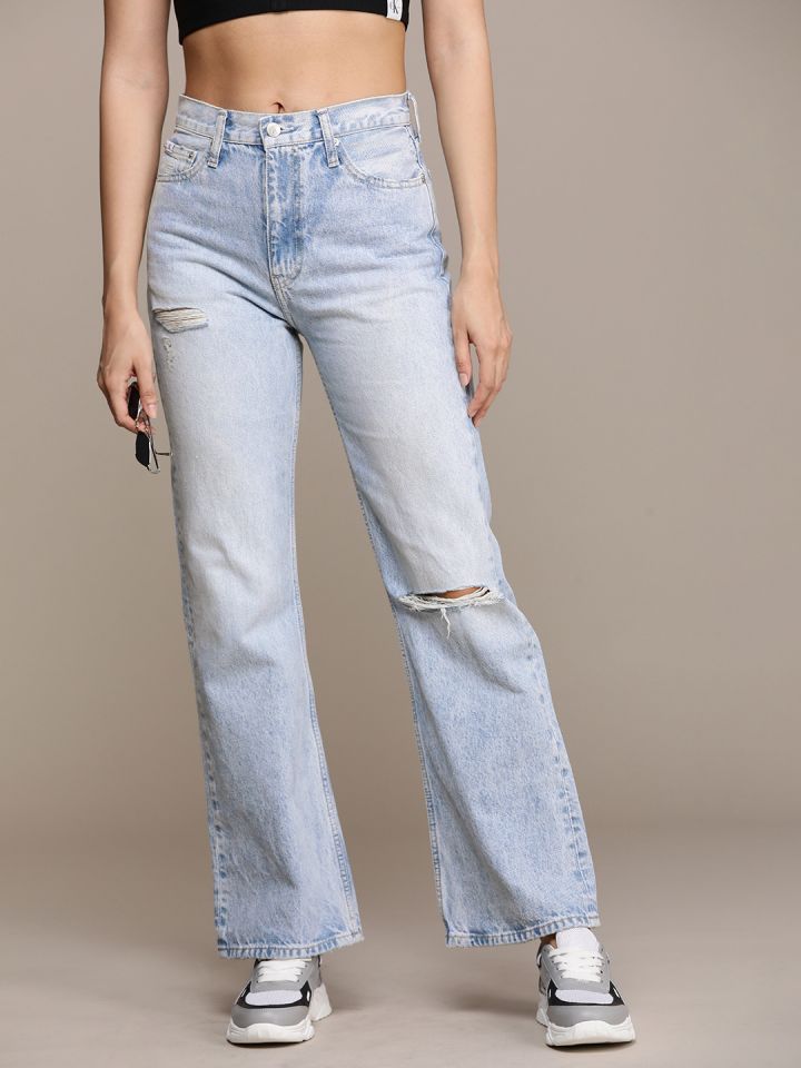 Calvin klein women's shop boot cut jeans