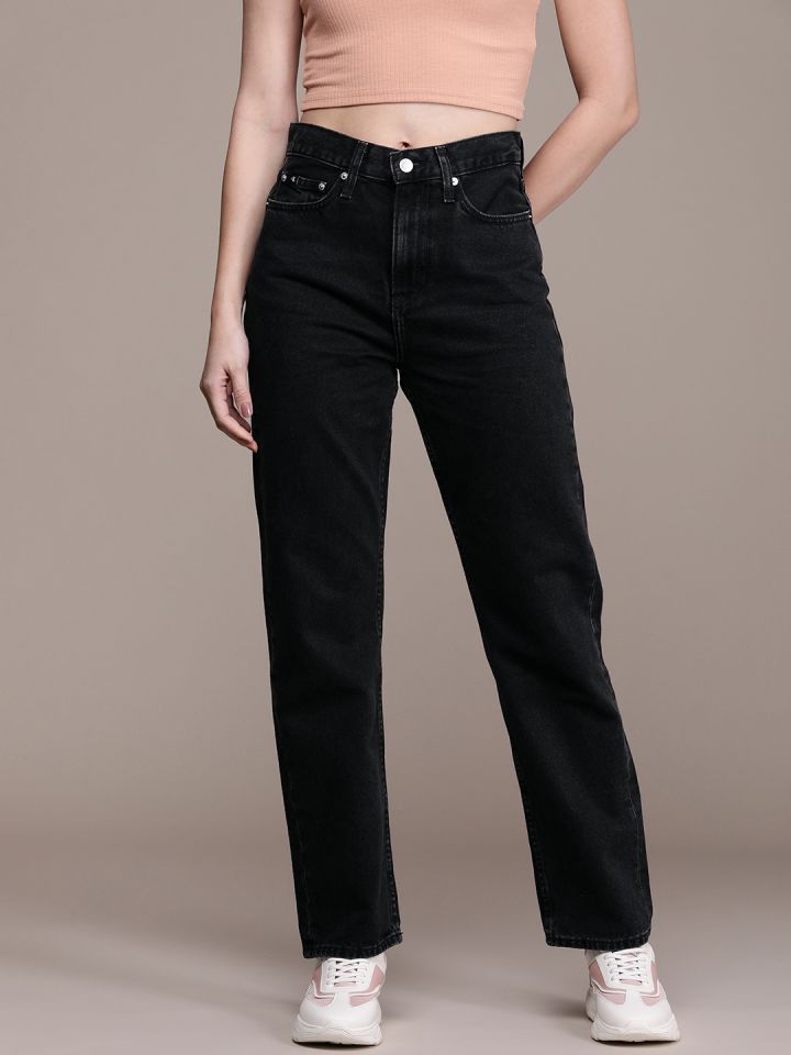 Buy Calvin Klein Jeans Women Pure Cotton Straight Fit Jeans