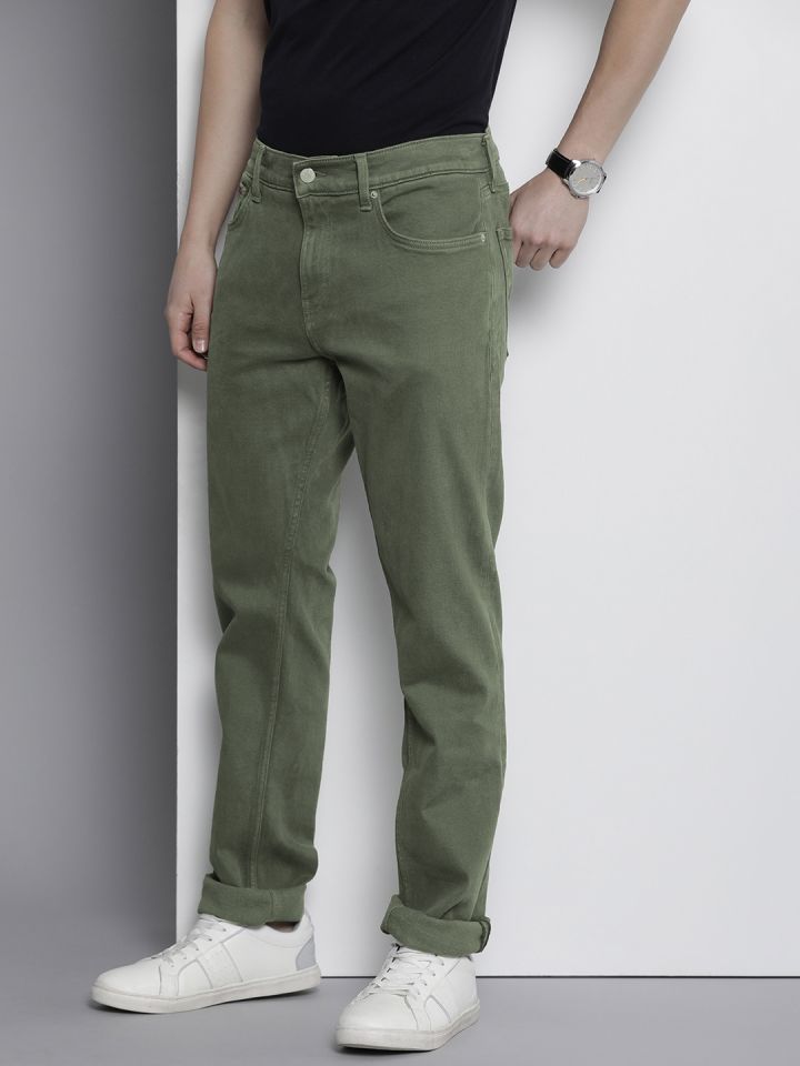 Light olive green jeans top