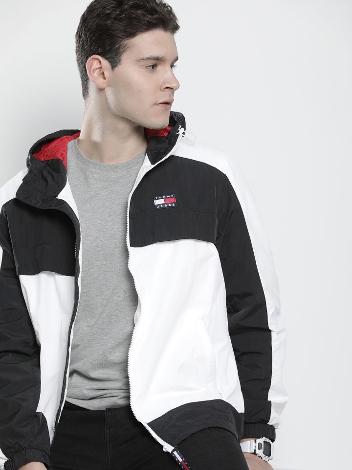 Buy Tommy Hilfiger Colourblocked Hooded Windbreaker Sporty Jacket
