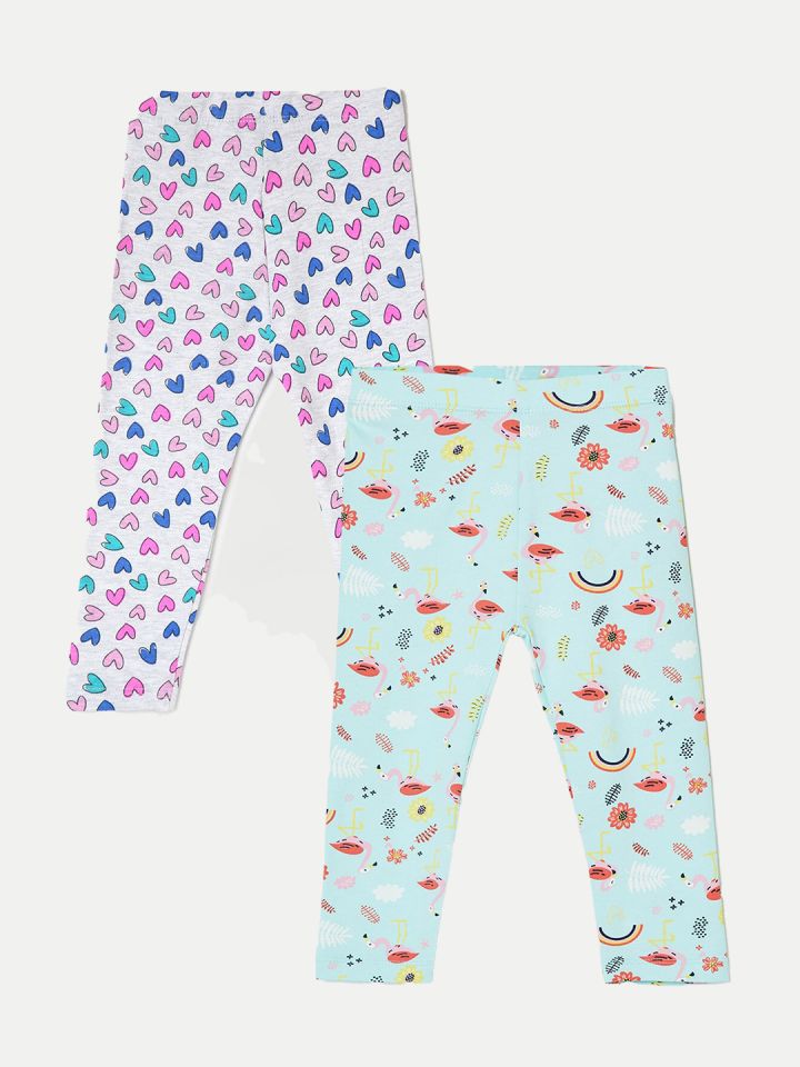 Juniors by Lifestyle Girls Pack Of 2 Printed Leggings