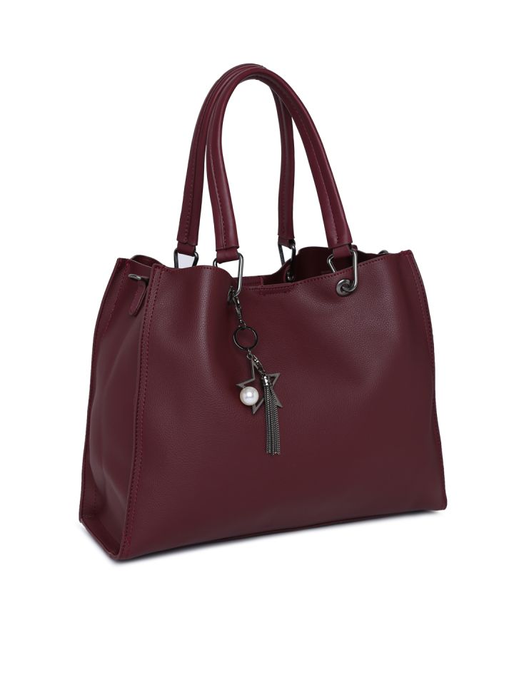 Dressberry burgundy solid shoulder bag on sale