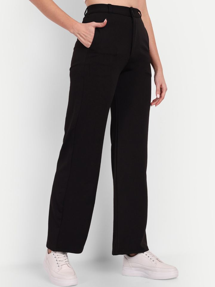 Buy Next One Women Straight Fit High Rise Easy Wash Parallel