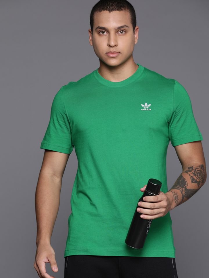 Mens green adidas online shirt
