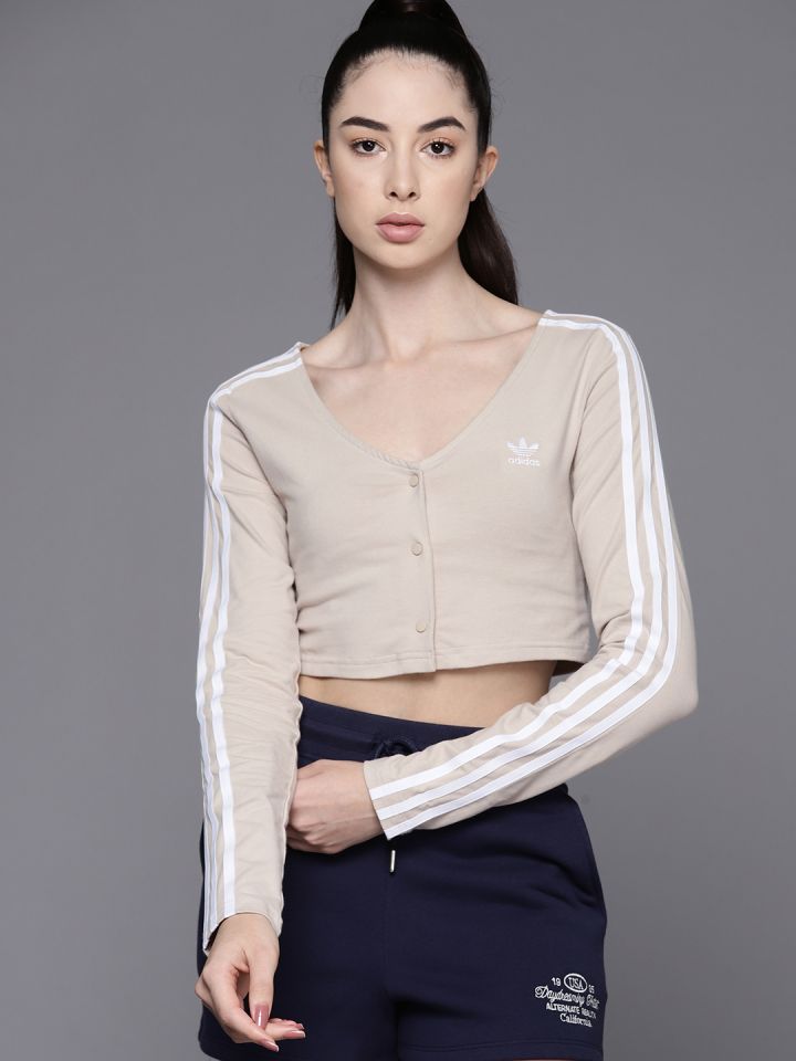 Adidas cropped online t shirt women's