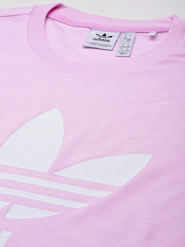 Adidas originals boxy t-shirt in pale pink top