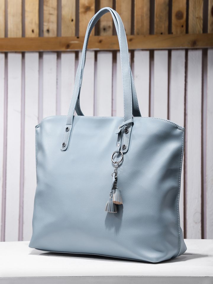 Buy Black Solid Tote Bag online | Looksgud.in