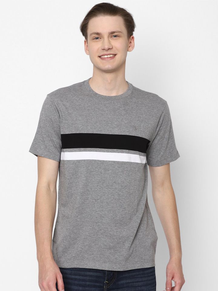 Buy AMERICAN EAGLE OUTFITTERS Striped Pure Cotton T Shirt