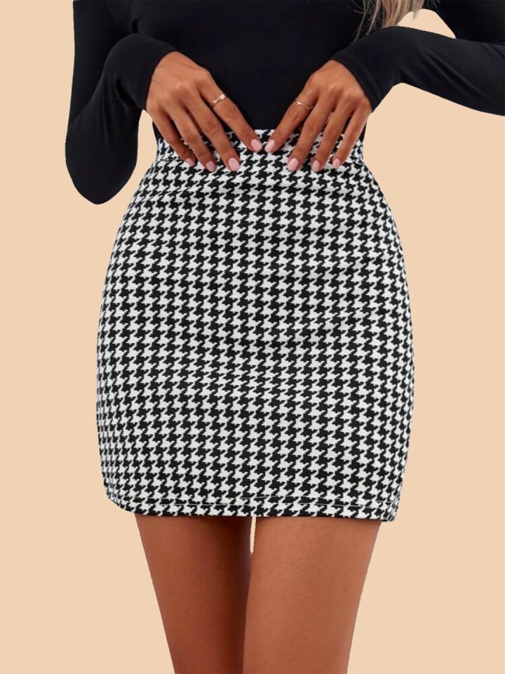 Buy Dream Beauty Fashion Checked Pencil Mini Skirt - Skirts for