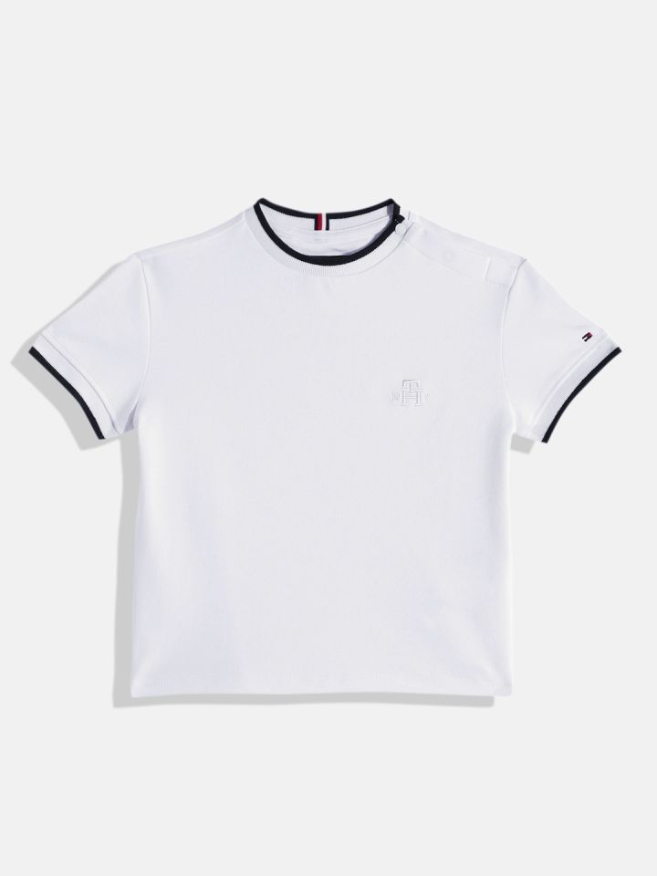 Tommy hilfiger plain best sale white t shirt