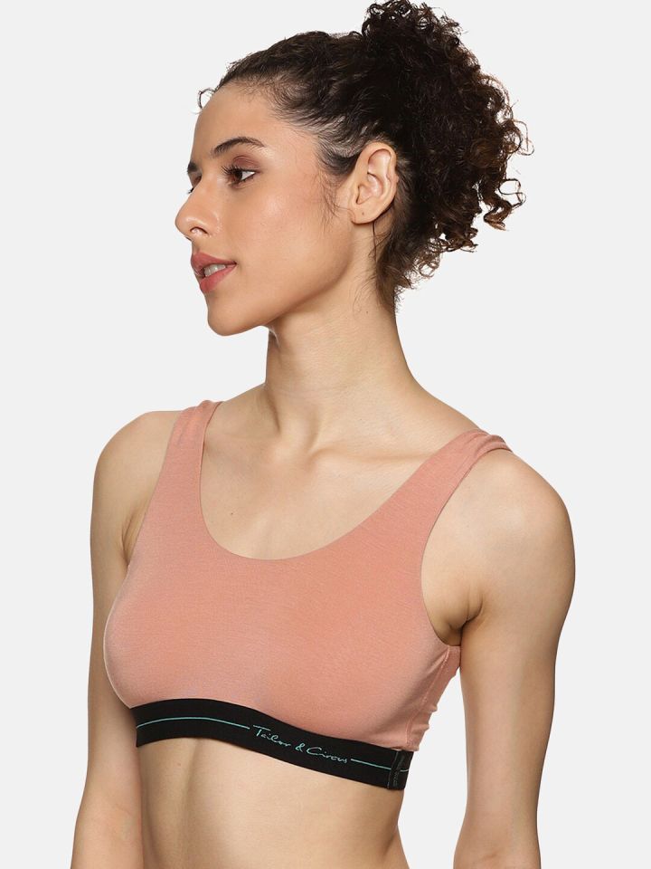 Non padded Sports Bra (Without Hook) Pack of 4 (RANDOM