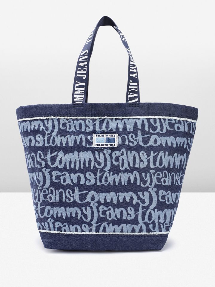 Buy Tommy Hilfiger Brand Logo Printed Oversized Shopper Tote Bag