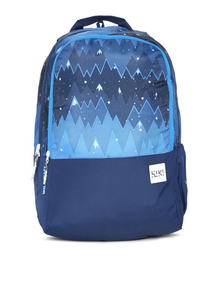 Wildcraft blue deals graphic backpack