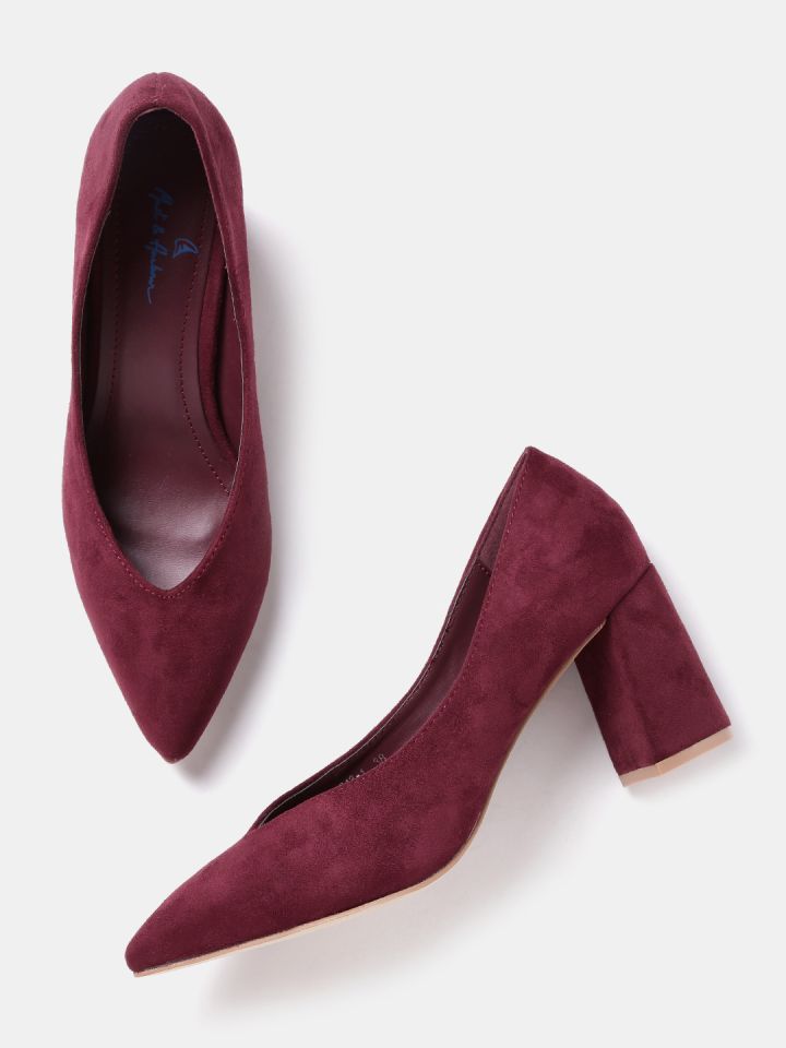 Mast Harbour Women Burgundy Solid Pumps