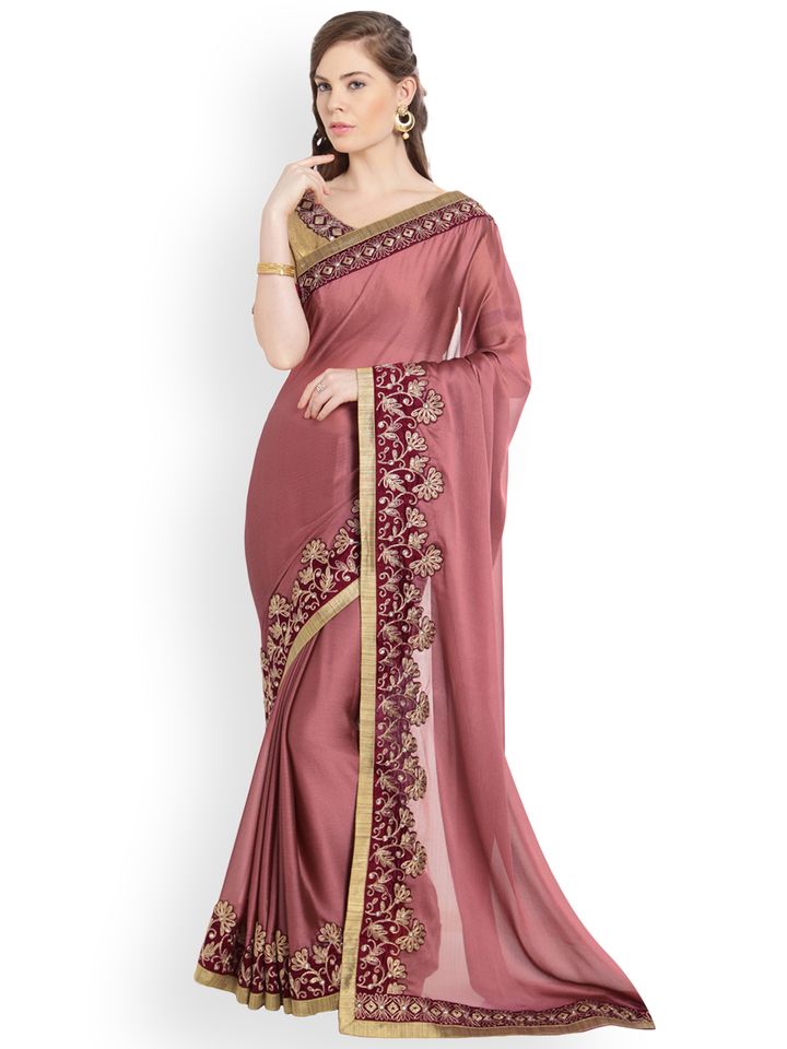 Myntra saree chiffon clearance