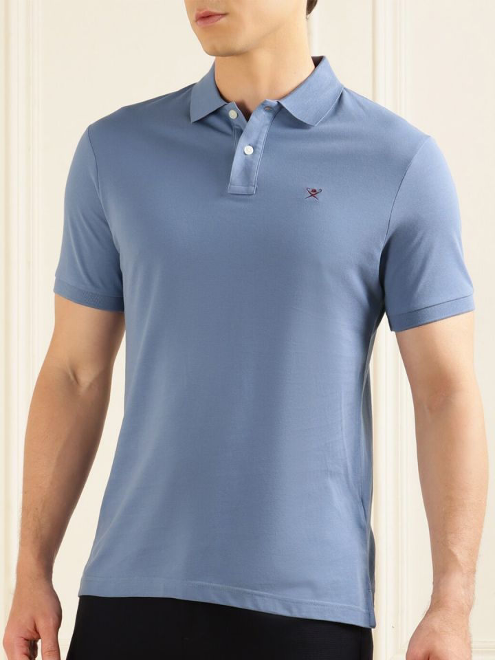 Buy HACKETT LONDON Polo Collar Slim Fit Cotton T Shirt Tshirts