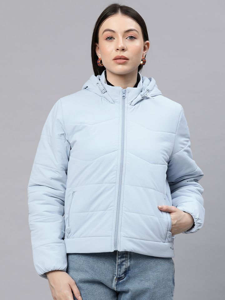 Pale blue store padded jacket