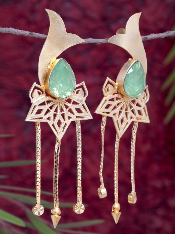 Feather top earrings myntra