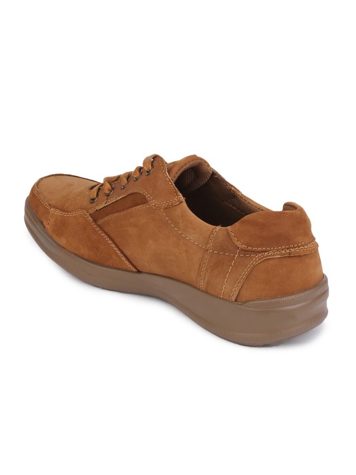 Action Men Tan Brown Leather Sneakers