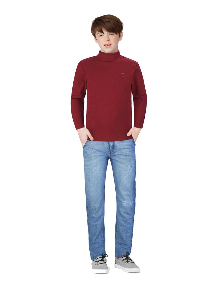 boy high neck shirt