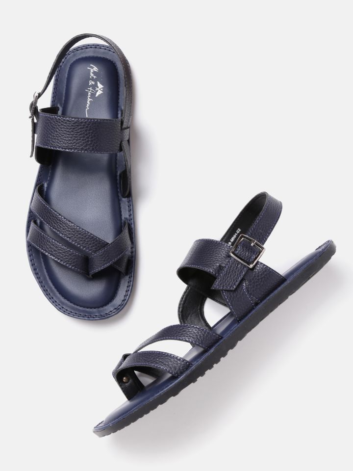 Buy Mast Harbour Men Navy Blue Comfort Sandals Sandals for Men
