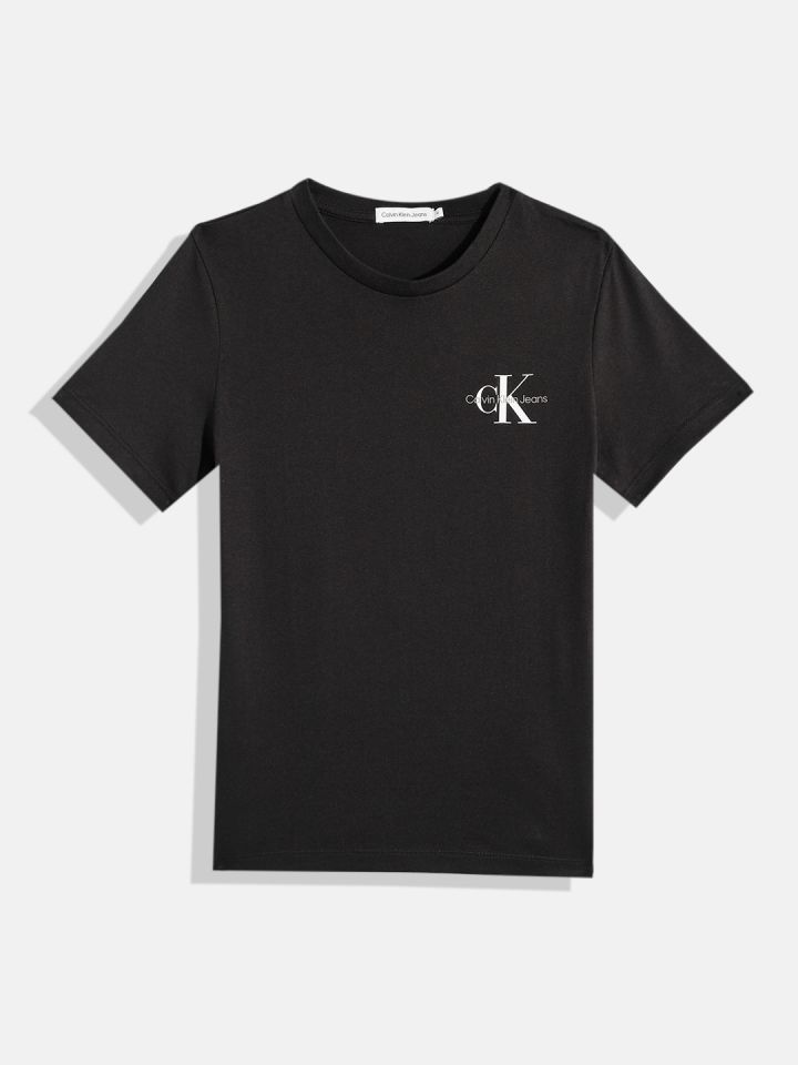 Buy Calvin Klein Jeans Boys Brand Logo Printed Pure Cotton T Shirt