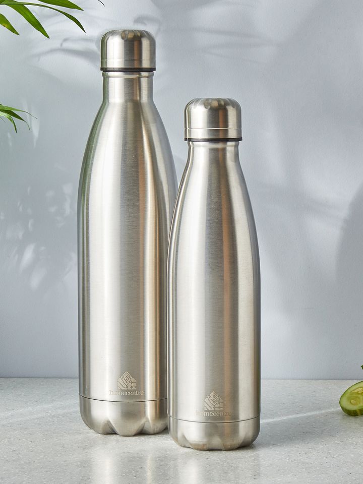 Silver water shop bottle