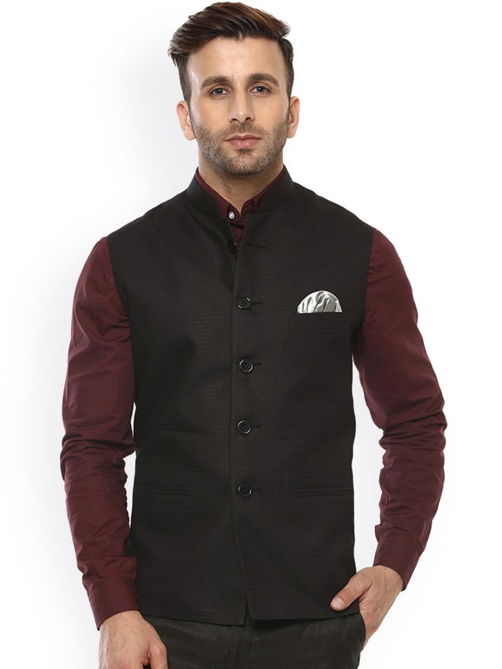 Black clearance nehru coat
