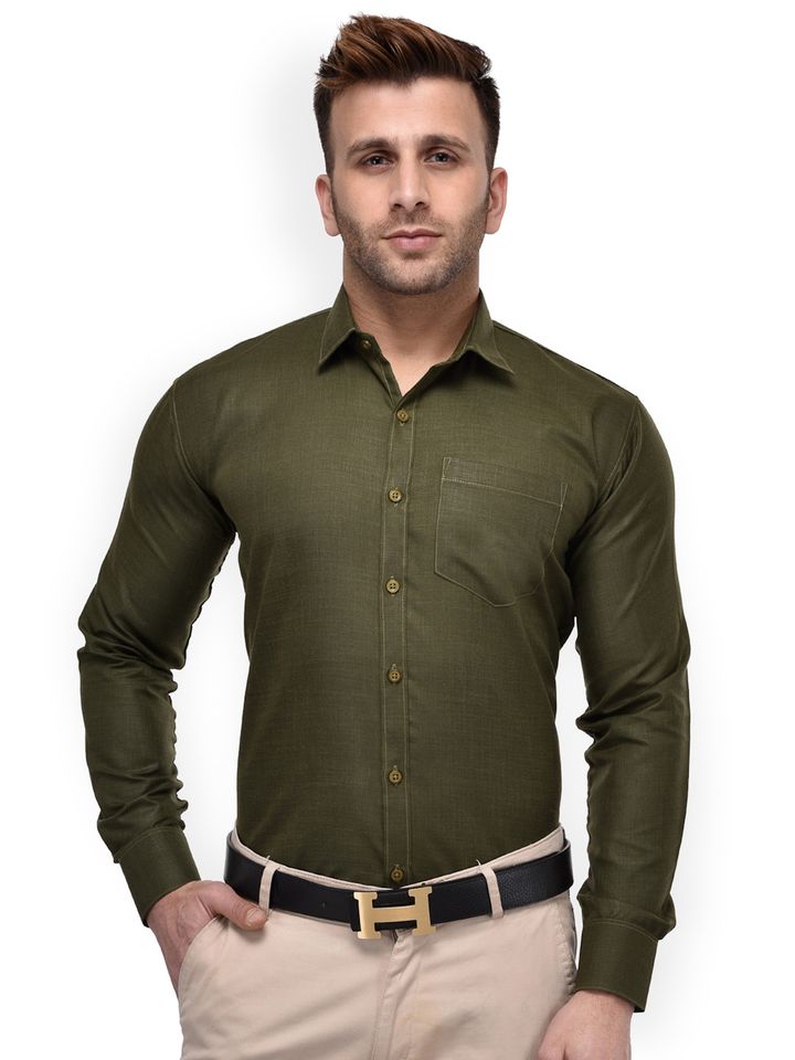 Green formal shirt clearance