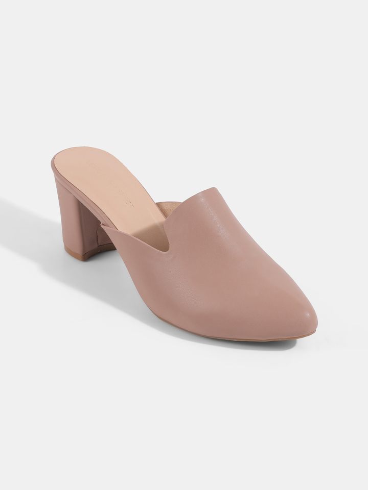 Pointed toe high heel mules deals