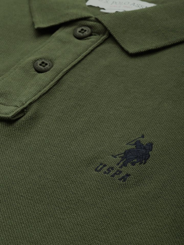 U.S. Polo Assn. Pure Cotton Polo Collar Slim Fit Casual T shirt