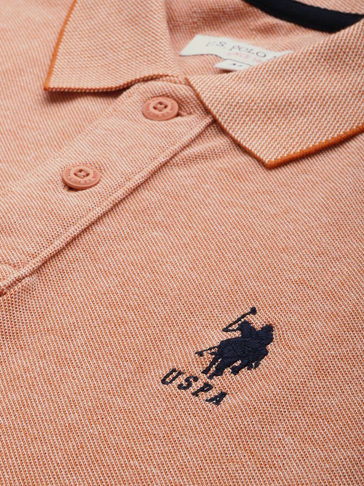 Buy U.S. Polo Assn. Pure Cotton Polo Collar Slim Fit Casual T