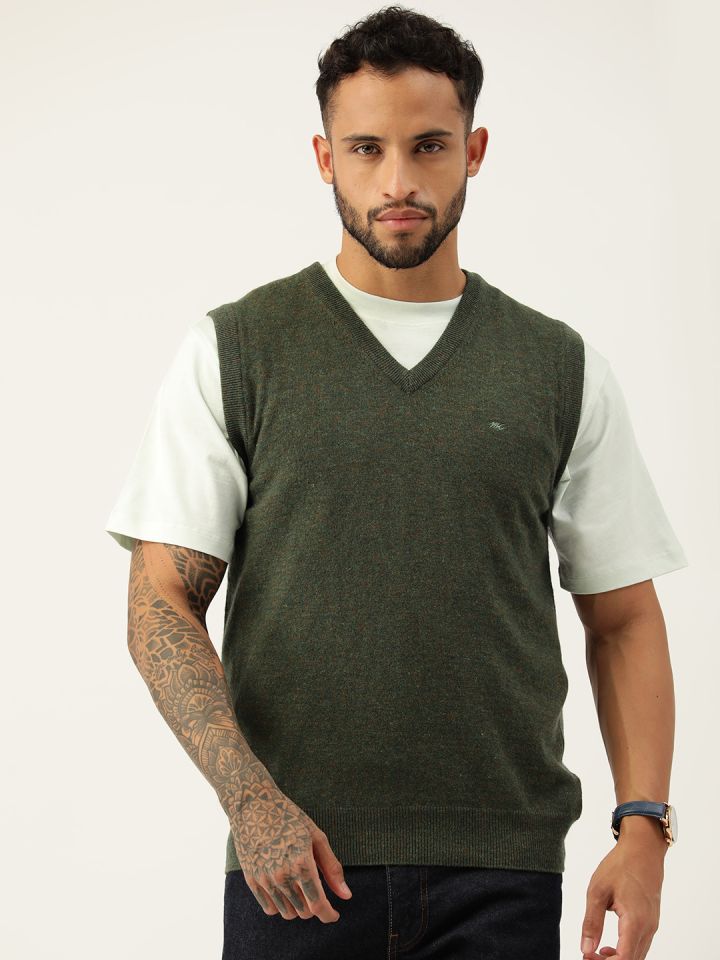Monte Carlo Men Solid Sweater Vest
