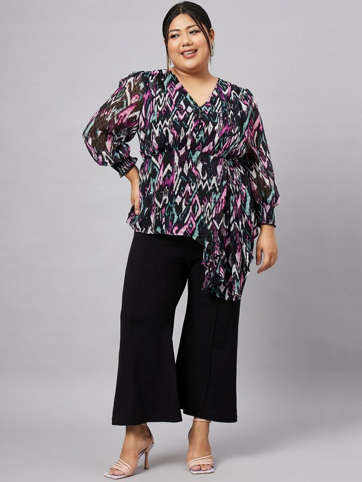 Buy Antheaa Curve Plus Size Printed Top Trousers Co Ords for
