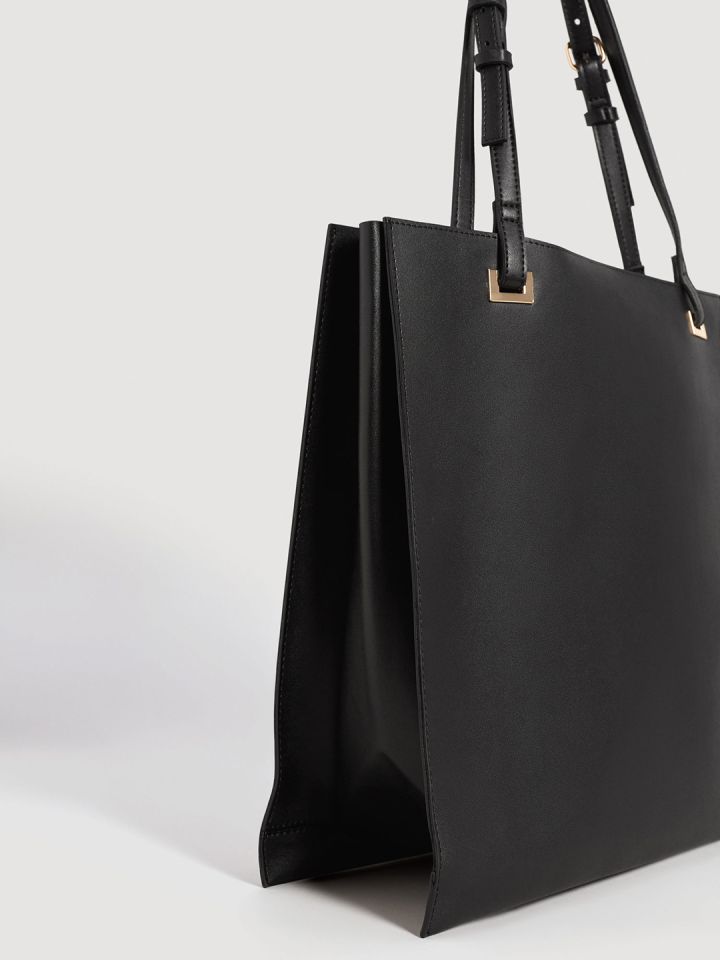 Mango black 2025 solid shoulder bag