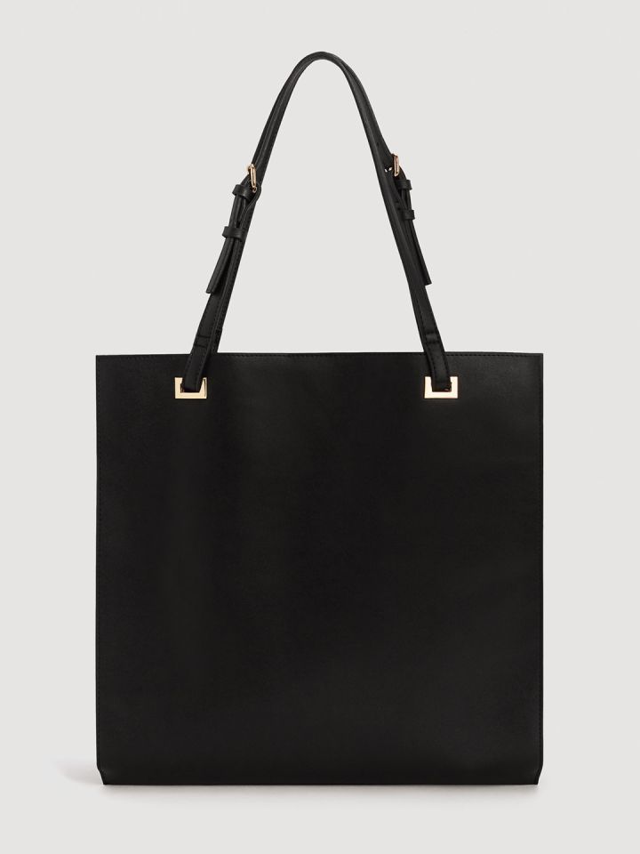 Mango black sales solid shoulder bag