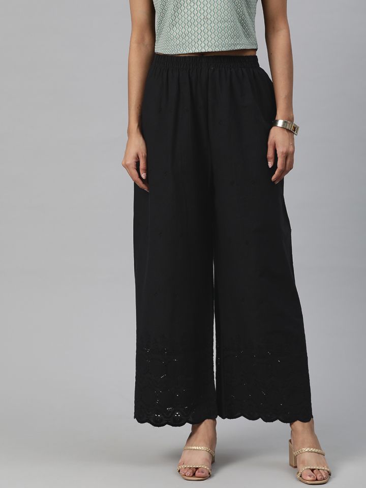Printed palazzo pants myntra clearance