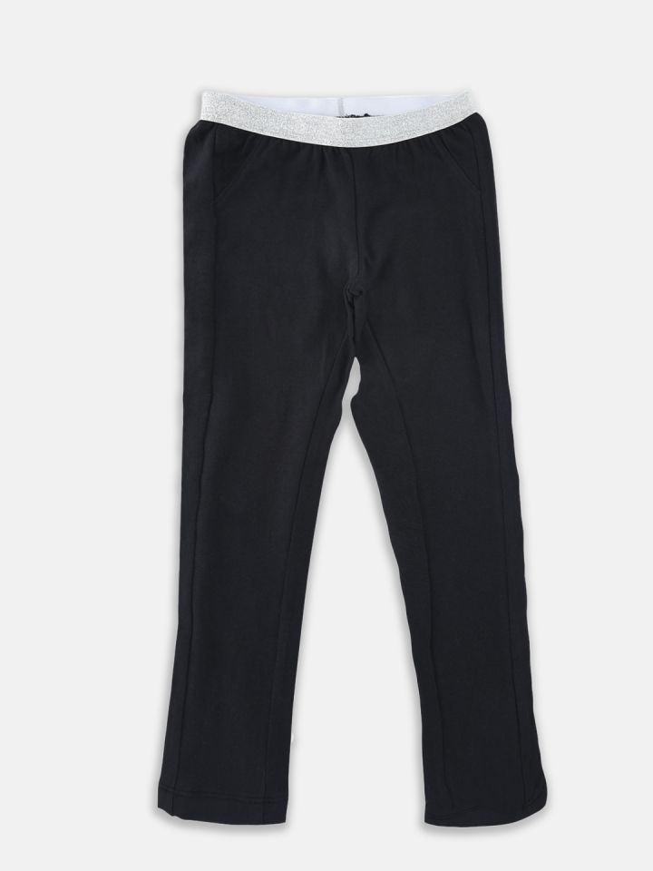 Buy CHALK By Pantaloons Girls Black Treggings Jeggings for Girls