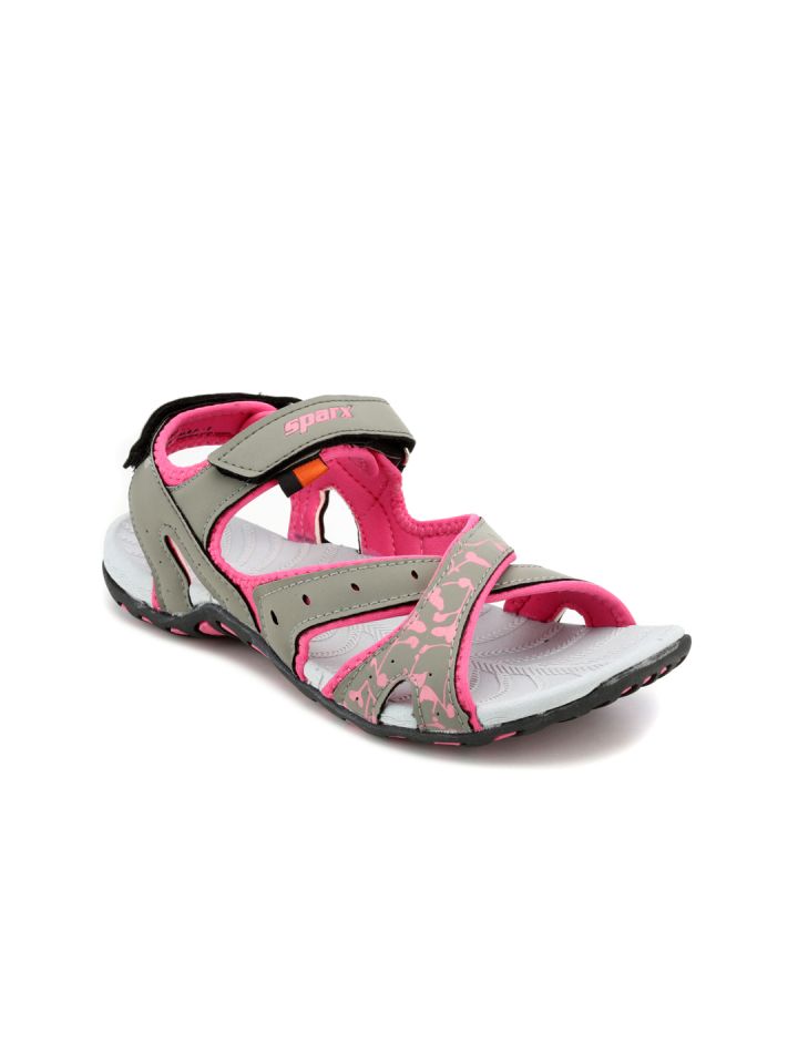 Buy Sparx Women Grey Pink Comfort Sandals Sports Sandals for