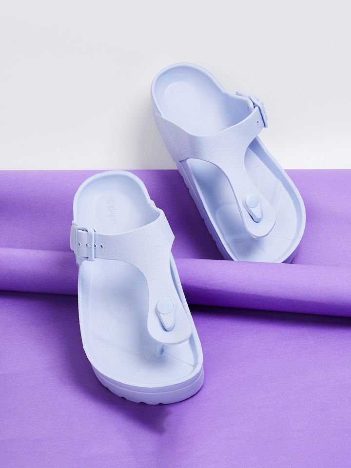 Buy Ginger By Lifestyle Women Rubber Thong Flip Flops With Buckle